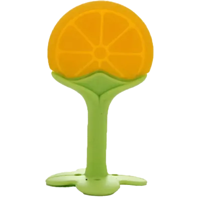 Orange Baby Silicone Hand Teether/Pacifiers CN -1Pc - Rokomari product